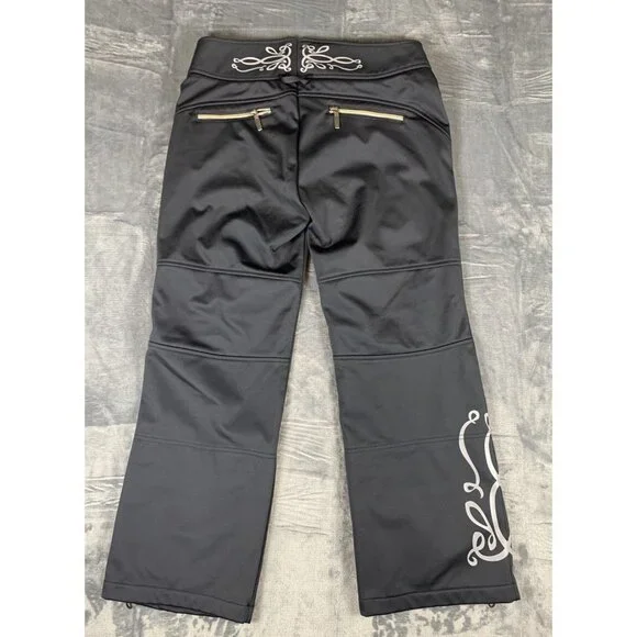 Athleta Women’s Size 10P Black Ski Snowboard Soft Shell Lined Pants - Picture 2 of 14